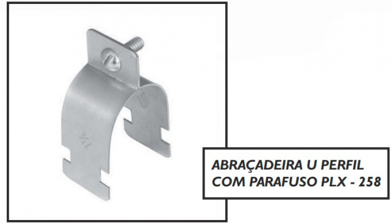 Abraçadeira U Inox Limeira - Abraçadeira D com Cunha