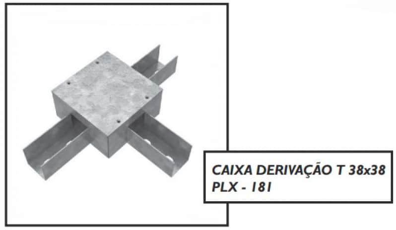 Caixa Derivação T 38x38 Preço Americana - Caixa de Derivação X