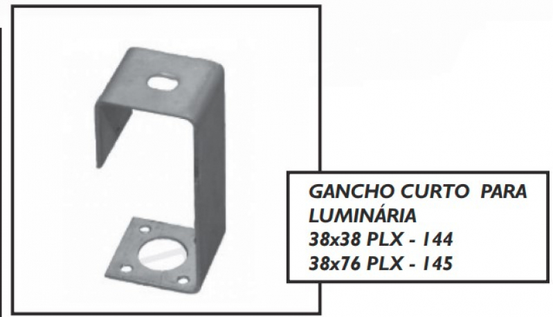 Comprar Gancho Curto para Luminária Ipatinga - Gancho Curto para Eletroduto