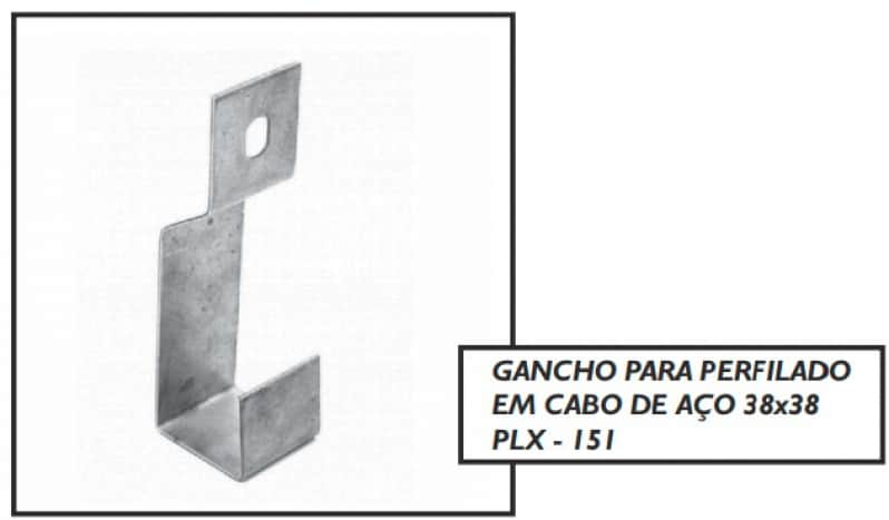 Comprar Gancho Curto para Perfilado 38x38 Capivari - Gancho Curto 38x76