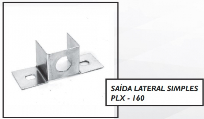 Saída Lateral para Perfilado 38x38 Araçatuba - Saída Superior para Eletroduto