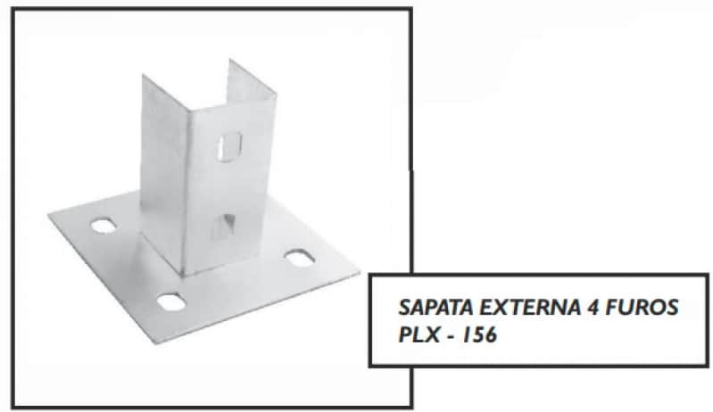 Sapata Interna 1 Furo Ribeirão Preto - Sapata Externa 4 Furos