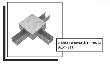 CAIXA DERIVAÇÃO T 38x38 PLX - 181
