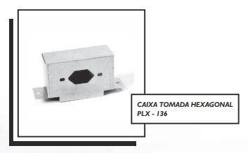 CAIXA TOMADA HEXAGONAL PLX - 136