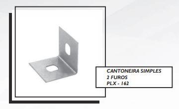 CANTONEIRA SIMPLES 2 FUROS PLX - 162