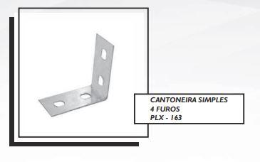 CANTONEIRA SIMPLES 4 FUROS PLX - 163