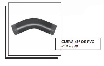 CURVA 45º DE PVC PLX - 338
