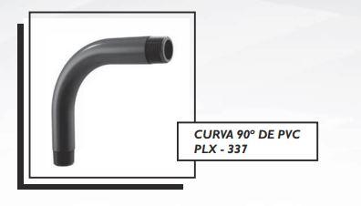 CURVA 90º DE PVC PLX - 337