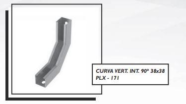 CURVA VERT. INT. 90º 38x38 PLX - 171