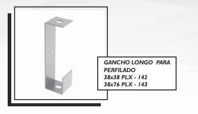 GANCHO LONGO PARA PERFILADO 38x38 PLX - 142 38x76 PLX - 143