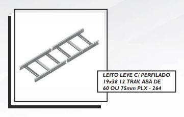 LEITO LEVE C/ PERFILADO 19x38 12 TRAV. ABA DE 60 OU 75mm PLX - 264
