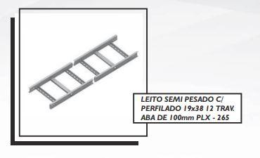 LEITO SEMI PESADO C/ PERFILADO 19x38 12 TRAV. ABA DE 100mm PLX - 265