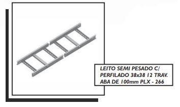 LEITO SEMI PESADO C/ PERFILADO 38x38 12 TRAV. ABA DE 100mm PLX - 266