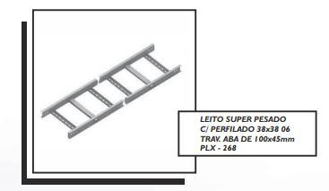 LEITO SUPER PESADO C/ PERFILADO 38x38 06 TRAV. ABA DE 100x45mm PLX - 268