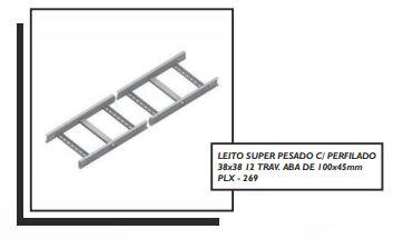 LEITO SUPER PESADO C/ PERFILADO 38x38 12 TRAV. ABA DE 100x45mm PLX - 269