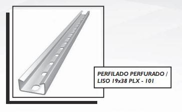 PERFILADO PERFURADO / LISO 19x38 PLX - 101