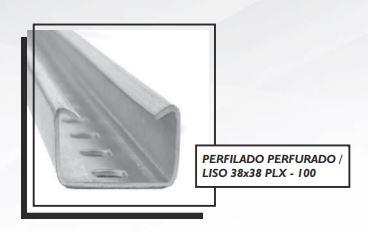 PERFILADO PERFURADO / LISO 38x38 PLX - 100